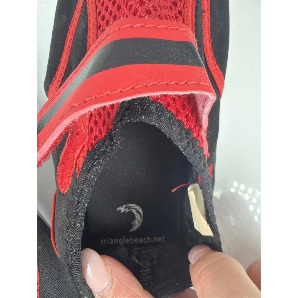 Boy's Size 1 Black and Red Water Shoes